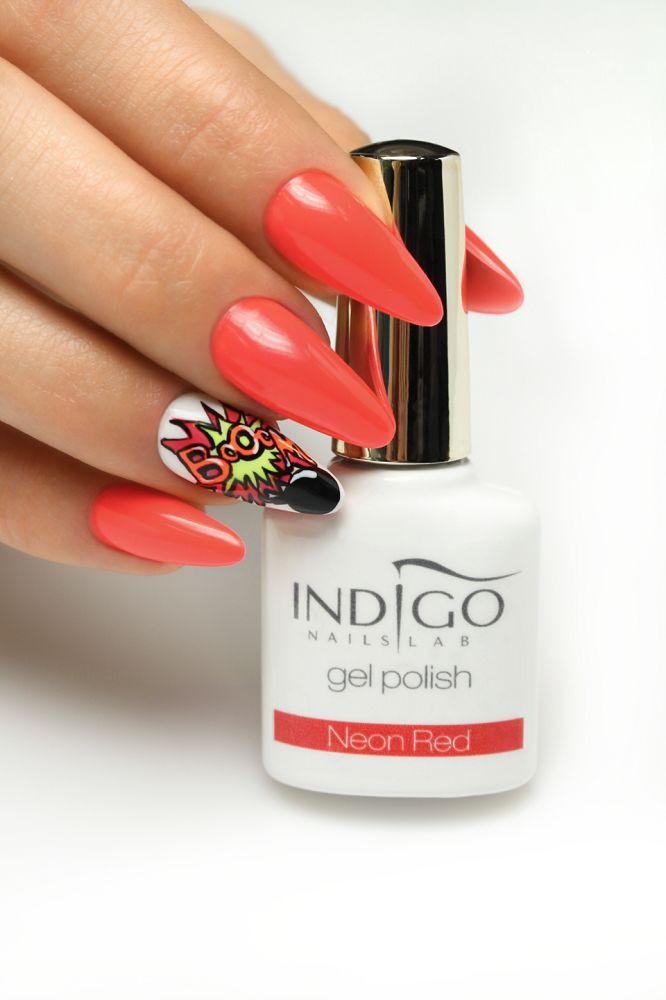 Neon Red Gel Polish