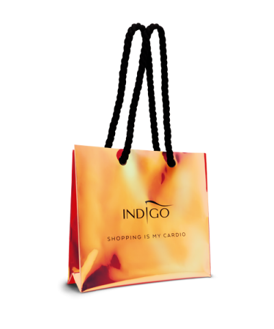 Holographic shopping bag - orange