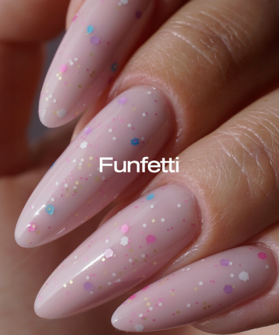 Alternative view of Mineral Base Effect UV LED Funfetti 7ml