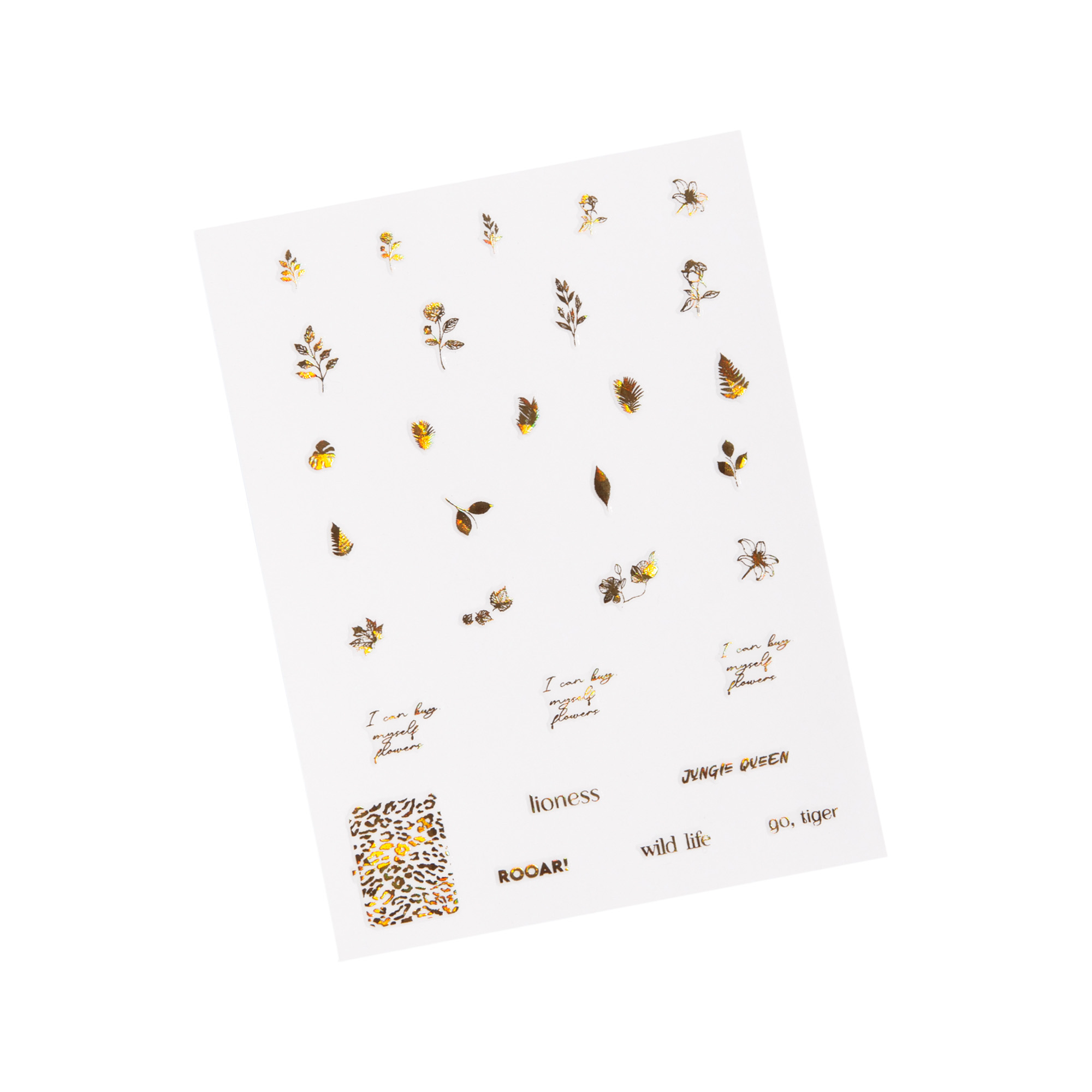 Nail stickers Botanical Gold - Holographic - Bilde 2