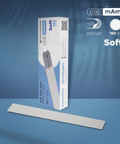 STALEKS Engangs hvite filer papmAm på myk skumlag EXPERT 20 150 grit (25 stk)